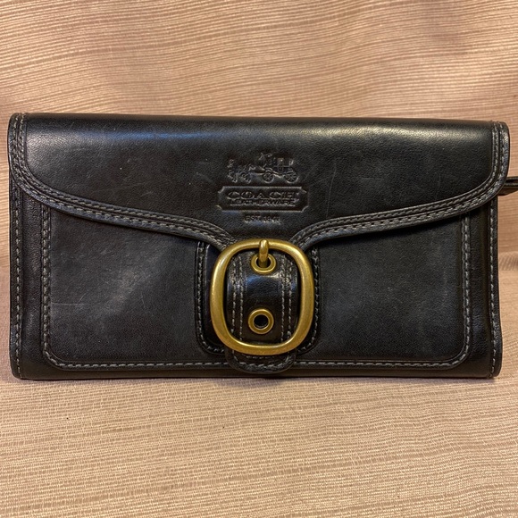 Coach Handbags - Coach soft buttery leather wallet w/iconic buckle